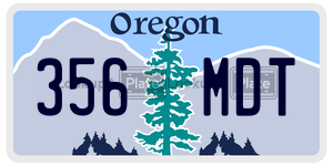 356MDT  license plate in OR