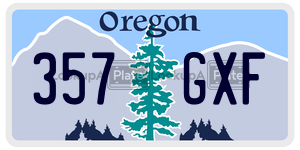 357GXF  license plate in OR