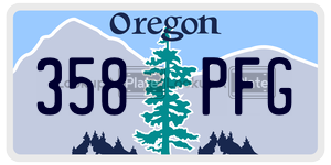 358PFG  license plate in OR
