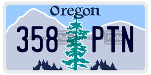 358PTN  license plate in OR
