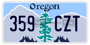 359CZT  license plate in OR