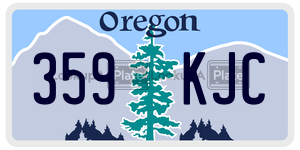 359KJC  license plate in OR
