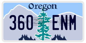 360ENM  license plate in OR