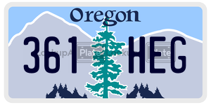 361HEG  license plate in OR