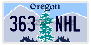 363NHL  license plate in OR