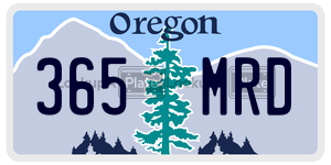 365MRD  license plate in OR
