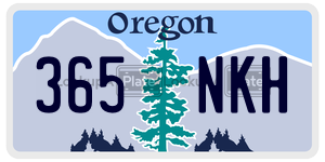 365NKH  license plate in OR