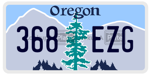 368EZG  license plate in OR