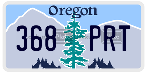 368PRT  license plate in OR