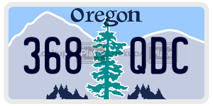 368QDC  license plate in OR