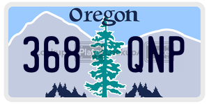 368QNP  license plate in OR