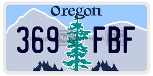 369FBF  license plate in OR