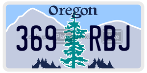 369RBJ  license plate in OR