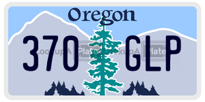 370GLP  license plate in OR