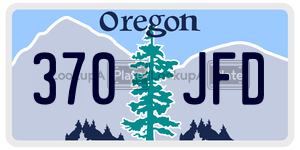 370JFD  license plate in OR