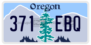 371EBQ license plate in Oregon