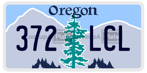 372LCL  license plate in OR