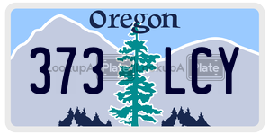 373LCY  license plate in OR