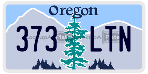373LTN  license plate in OR