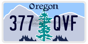 377QVF  license plate in OR