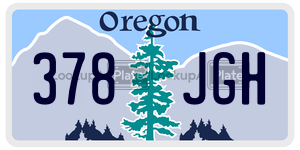 378JGH license plate in Oregon