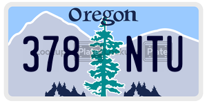 378NTU  license plate in OR