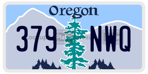 379NWQ license plate in Oregon