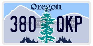 380QKP  license plate in OR