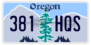 381HQS  license plate in OR