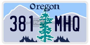 381MHQ license plate in Oregon