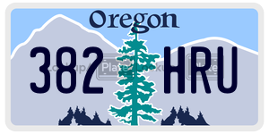 382HRU license plate in Oregon