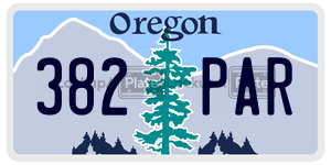 382PAR license plate in Oregon