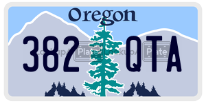 382QTA  license plate in OR