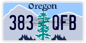 383QFB  license plate in OR