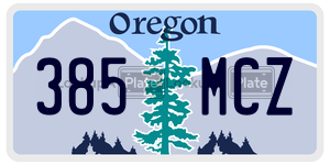 385MCZ  license plate in OR