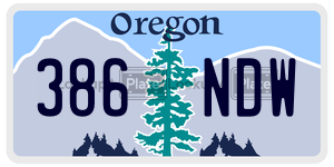 386NDW  license plate in OR