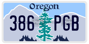 386PGB  license plate in OR