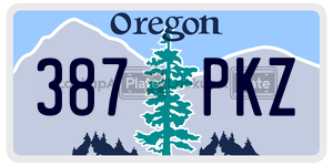 387PKZ license plate in Oregon