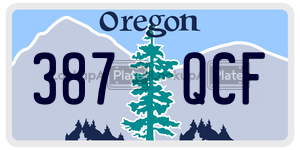 387QCF  license plate in OR
