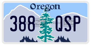 388QSP  license plate in OR