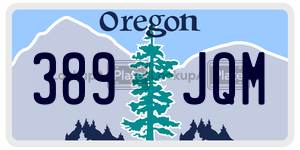 389JQM  license plate in OR