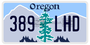 389LHD  license plate in OR