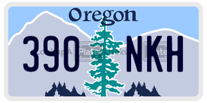 390NKH  license plate in OR