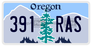 391RAS  license plate in OR