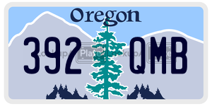 392QMB  license plate in OR