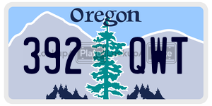 392QWT  license plate in OR