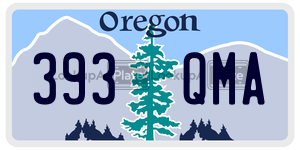 393QMA  license plate in OR