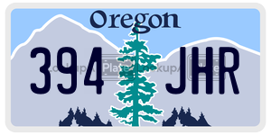 394JHR  license plate in OR