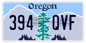 394QVF  license plate in OR