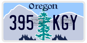 395KGY  license plate in OR